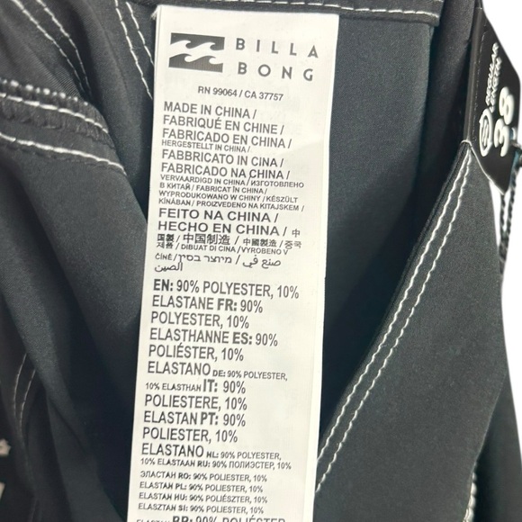 NWT Men’s Billabong Black Fluid 2K Pro Performance Board Shorts Regular Length - Picture 3 of 13